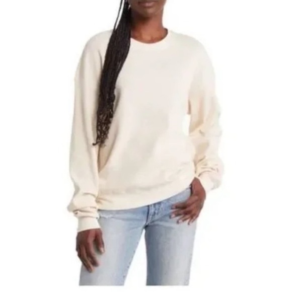 Good American Tops - Good American Sweatshirt Cream